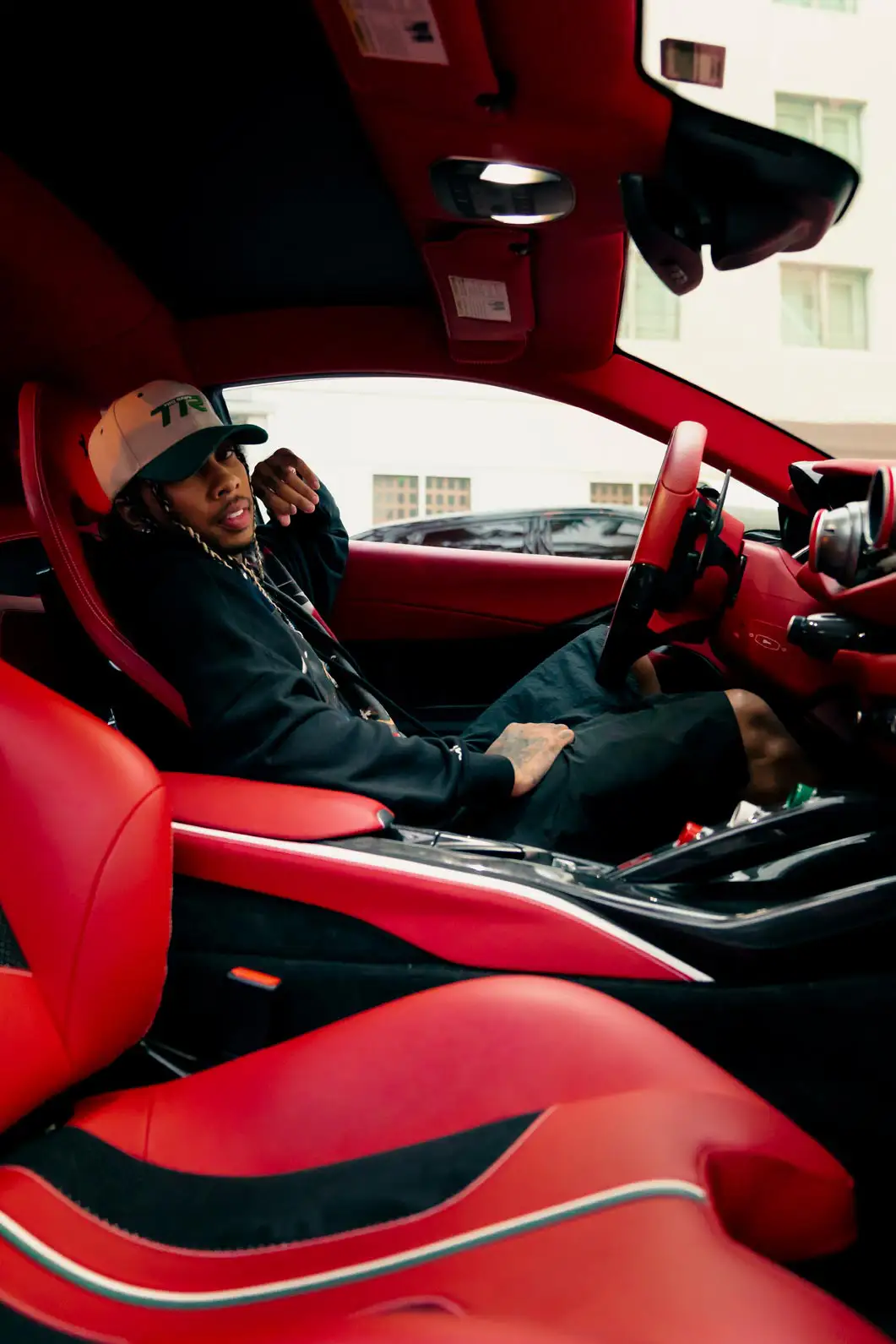 tyga in ferrari 812 superfast rental from mph club