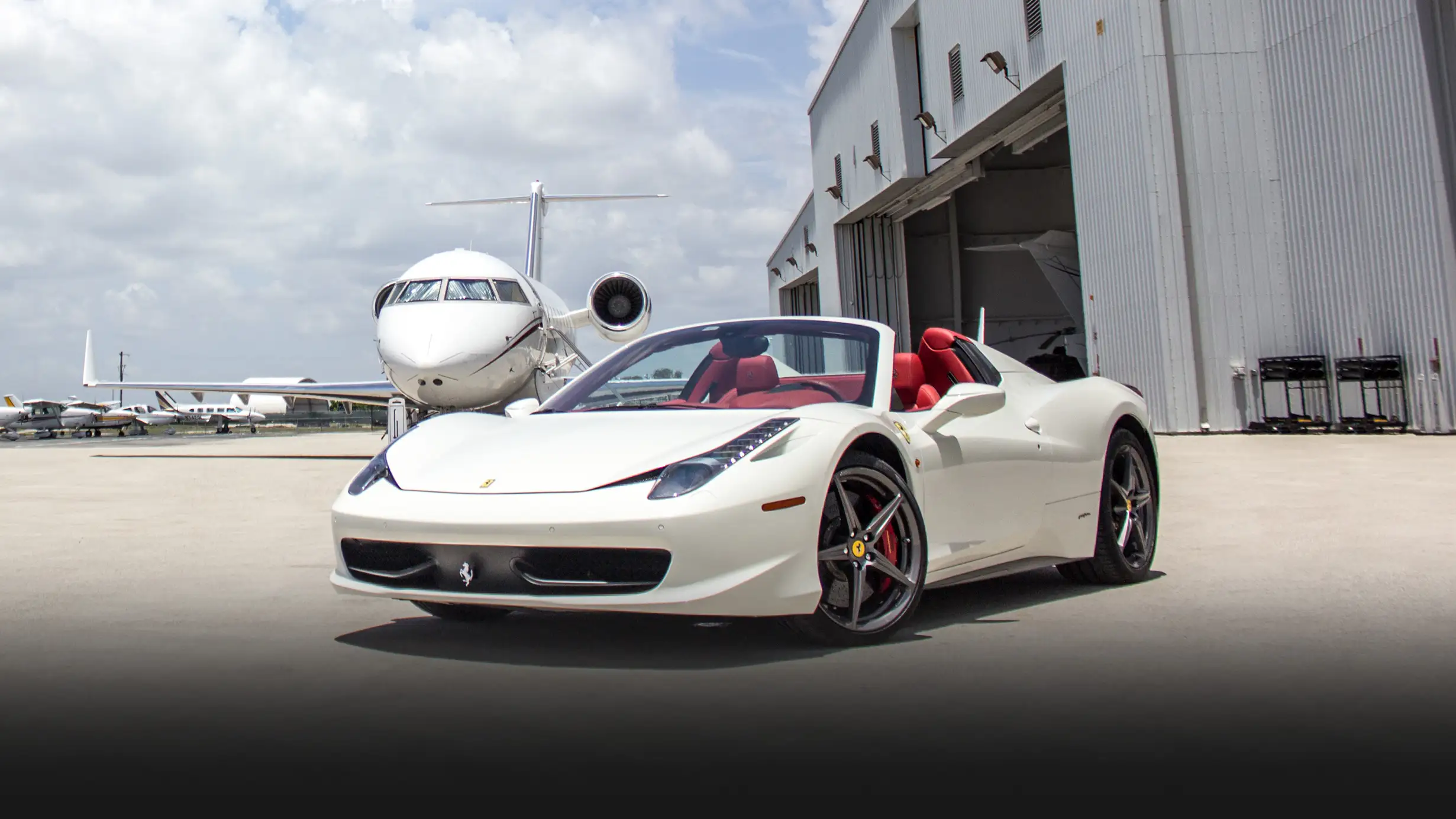 Ferrari 458 Spider rental profile view mph club