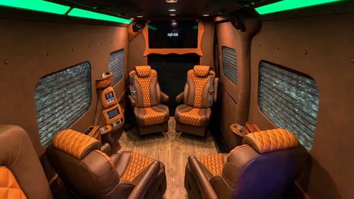 Mercedes Benz Sprinter 3500 rental interior 3 view mph club