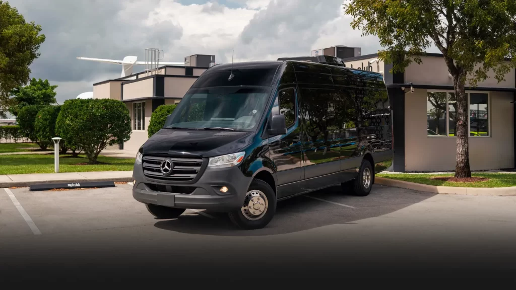 Mercedes Benz Sprinter 3500 rental profile view mph club