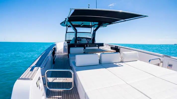 Pardo 43 charter Miami control bow view mph club