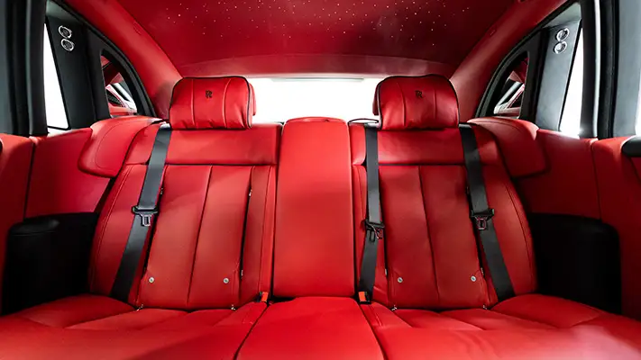 White Rolls Royce Phantom rental interior view mph club