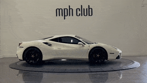 White Ferrari 488 GTB rental mph club