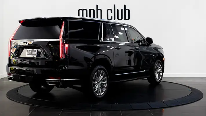 Cadillac Escalade ESV rental rear view turntable mph club