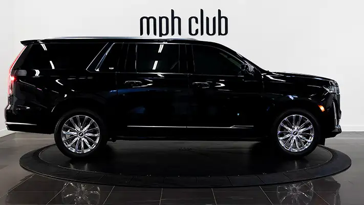 Cadillac Escalade ESV rental side view turntable mph club