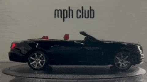 Black Rolls Royce Dawn rental mph club