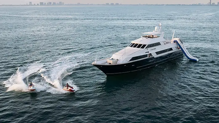 124 Broward Yacht Charter front view - mph club