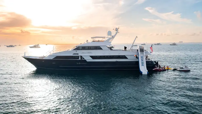 124 Broward Yacht Charter side view - mph club