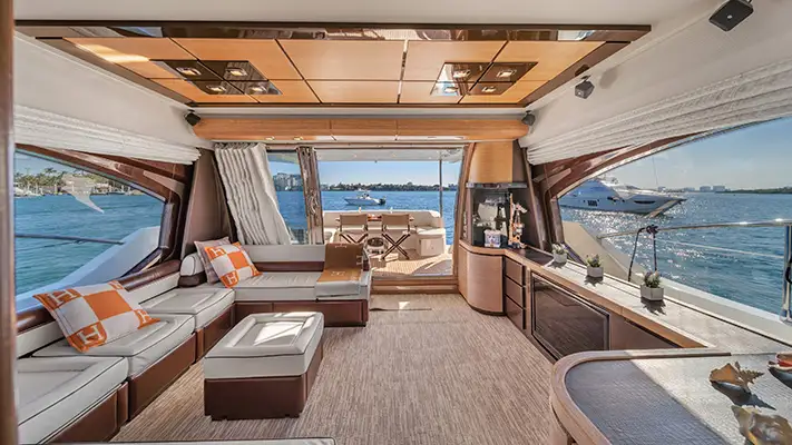 70 Azimut Lupo 1 Yacht Charter interior view - mph club