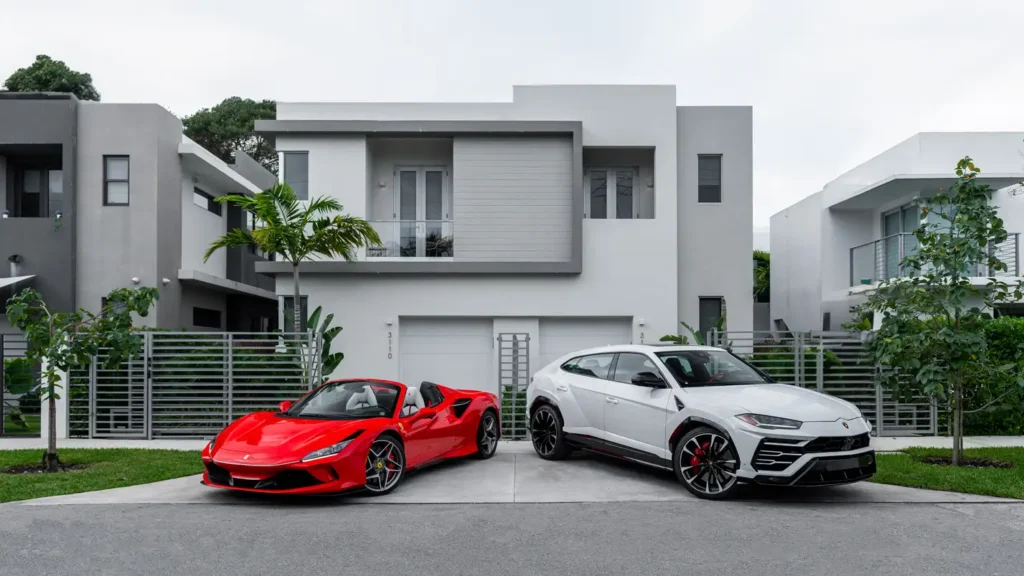Ferrari F8 & Lamborghini Urus rental from mph club at Host and Keep property