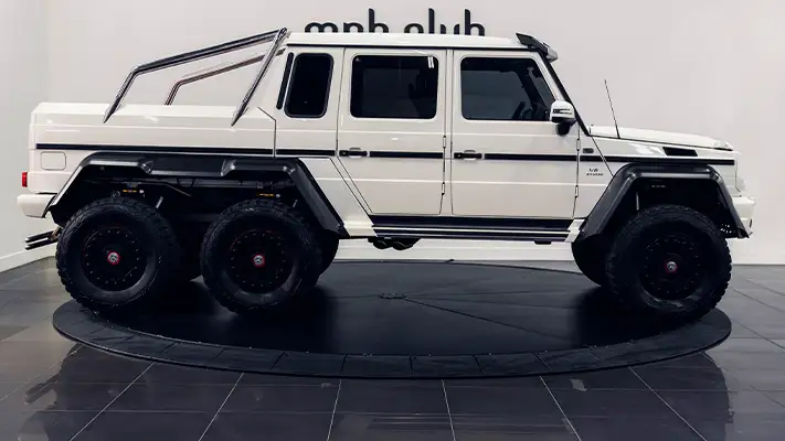 Mercedes Benz AMG G63 6x6 rental side view - mph club