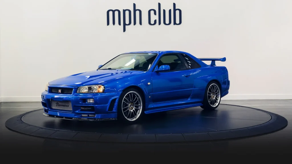 Nissan Skyline R34 rental profile view - mph club
