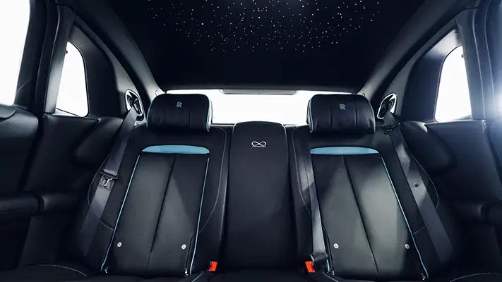 Black Rolls Royce Ghost interior view rental - mph club