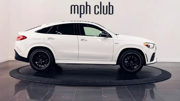 Mercedes Benz GLE 53 AMG rental side view - mph club